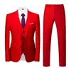 Terno Terno Masculino Estilo Coreano Slim-fit Terno de Negócios Masculino Três Peças Profissional Traje Formal Traje do Padrinho Traje de Casamento do Noivo