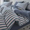 Juego de cama de algodón de cuatro piezas, edredón de algodón lavado, sábana, juego de cama de tres piezas para dormitorio personal, ropa de cama de 4