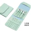 Set de Manicura de Acero Inoxidable Multicolor de 16 Piezas, Set Completo de Herramientas de Manicura, Bolsa de Almacenamiento Portátil, Envío Transfronterizo al por Mayor