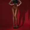 Meias Aurora Veludo Quente Espessas de Seda Preta Brilho Oleoso Calças Legging Modeladoras de Micropressão 90D Meias de Princesa Meias Base Femininas Outono/Inverno