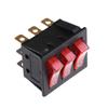 Fornecimento de Interruptor Basculante Kcd3 de 9 Pinos Vermelho 250V Ac, Interruptor Basculante de Três Posições Duas Velocidades Nove Pinos