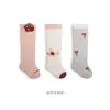 Paquete de Tres Pares al por Mayor de Calcetines para Bebé de Primavera y Otoño, Calcetines de Bebé con Dibujos Animados y Aberturas Sueltas que No Aprietan las Piernas, Calcetines Largos de Algodón para Niños