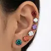 Aretes de Titanio F136 con Circonita Negra Chapada, Piercings de Labio, Barra de Rosca Interna G23, Joyería para Perforación de Cartílago