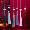 Rueda de Oración de Nudo de Bambú Estilo Antiguo, Borla de Espada, Abanico Tradicional Chino, Colgante de Ropa Estilo Chino Nuevo, Colgante Hecho a Mano para DIY, Falda Mamian