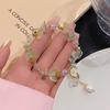 Coleção Lua Crescente~Pulseira Acessórios Estilo Antigo Super Fada Dinastia Han Pulseira Cristal da Lua Esmaltada Pulseira Feminina Doce e Fresca