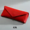Estojo para Óculos Fornecimento Direto do Fabricante Estojo Envelope de PU com Borda Oleada Estojo para Lentes Ópticas Caixa de Armazenamento para Óculos de Sol Pode Ser Impresso com L