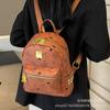 Mochila de Viaje de Nicho Estilo Coreano 2026 Verano Nueva Moda Casual Mochila de Gran Capacidad Bolsa Escolar Estampada Retro