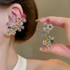 Pendientes de Aro Super Brillantes Plateados con Diamantes y Lazo Pendientes de Botón de Lujo Alto Gama Moda Pendientes Versátiles Diseño Femenino Nicho