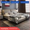 Orelhas de elefante Cama de couro Moderno simples High-end Cama de casal Master Quarto Cama de Casamento 1,8 m Soft Bed Móveis Cama