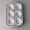 Forma de silicone para bolo doméstica tipo prensa 6 cavidades 12 cavidades forma para bolo fácil desenformagem forma para assar no forno atacado