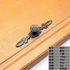 Liga de Zinco Preto Estilo Americano Puxador para Gabinete Gaveta Guarda-Roupa Porta Acessórios de Ferragem Puxador Retrô Puxador de Porta