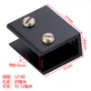 Soporte de Clip de Vidrio de Aleación de Aluminio Pinza Negra para Clip de Vidrio Clip para Estante Clip de Fijación Engrosado Soporte Semicircular para Vidrio