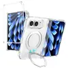 Aplicable a funda de teléfono iPhone duo cola magnética soporte de rotación 360 eje central magnético funda protectora plegable Apple