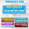 Novo Produto Transfronteiriço, Estágio para Motorista Iniciante Adesivo Magnético Refletivo Adesivo de Para-choque Inglês DIY Adesivo com Padrão Grátis