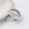 Anillo Doble T sin Taladro Anillo Curvo de Tres Diamantes Oro Rosa Anillo de Diamante Azul Fábrica de Productos Afilados de Comercio Exterior Generación de Cabello Liso