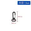 Gancho giratorio de plástico negro, accesorio para equipaje, mosquetón, gancho para colgar en mochila, gancho para cincha, accesorio para llavero, en stock