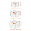 Caja de almacenamiento cuadrada blanca de acrílico directa de fábrica, caja de exhibición manual de juguetes, caja de cinco lados para pastel de postre