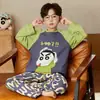 Pijama infantil, algodón puro, conjunto fino de manga larga, nuevo modelo 2026, para niños, estilo caricatura, para niños grandes, ropa de aire acondicionado, se puede usar afuera