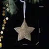Nuevo Colgante de Plástico Blanco con Copos de Nieve Brillantes, Mariposa Árbol de Navidad Bolsa de Regalo Caramelo Colgante Pequeño Decoración de Carrillón de Viento