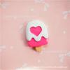 Paleta de Resina Corazón Artificial Helado Hebilla de Zapato Flor de Zapato Caja de Papelería Juguete de Comida DIY Accesorios de Joyería