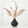 Shumen Negro Creativo Simple Cerámica Jarrón Decoración Flores Secas Flores Sala de Estar Adornos Florales Lujo Ligero Sentido de Alta Gama