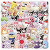 100 piezas de varios stickers populares de graffiti, materiales de collage de mascotas lindas, empaque con agujero para colgar, stickers decorativos impermeables