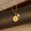 Collar con Colgante Amarillo Burbuja Dios de la Riqueza Moda Femenina Nuevo Diseño Chino de Nicho Circonita Microincrustada Collar Elegante de Alta Calidad