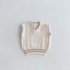 Chaleco de Suéter para Niños 2024 Otoño Nuevo Estilo Coreano Tejido Trenzado Suéter para Niños y Niñas Ropa para Bebés y Niños Chaleco Holgado con Cuello en V