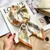 Nuevo pañuelo pequeño de seda artificial para primavera y otoño, bufanda decorativa de cinta de moda versátil para mujer, pañuelo pequeño de alta calidad para ropa de negocios