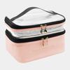 Bolsa de lavado de gran capacidad bolsa de cosméticos impermeable para mujer portátil compartición superior e inferior bolsa de almacenamiento de cosméticos bolsa de almacenamiento de viaje