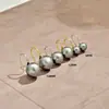 Zapatos de Tacón Versátiles de Lujo Ligero, Pendientes de Perlas Swarovski con Fuerte Brillo, Sensación Elegante y de Alta Gama, Pendientes de Botón, Ganchos para Orejas y Colgantes para Orejas Populares en Internet