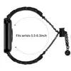 Adecuado para Correa de Reloj Metálica Xiaomi Mi Band 8/9/10Pro, Pulsera Media Estilo Cremallera Corazón de Amor con Diamantes para Redmi 4/5/6