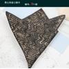 Toalha de bolso personalizada estilo coreano retrô da série marrom para terno masculino listrado que pode ser combinada separadamente com um pequeno lenço quadrado