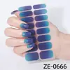 Fábrica Zhengxiang Personalizado OEM Cor Sólida Gradiente Filme para Esmalte de Unha Pasta de Unha 16 Dedos Transfronteiriço Adesivo Impermeável Pasta de Unha ODM