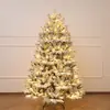 Novo Modelo Transfronteiriço Pe+Pvc Misto Flocado Automático Árvore de Natal Decoração Densa Arranjo de Cena de Natal Simulação