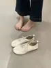 Zapatos Planos de Cordones con Punta Redonda y Hendidura Estilo Pezuña de Cerdo Diseño de Nicho Moda Minimalista Versátil para Mujer Primavera 2026