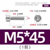Tornillos de Acero Inoxidable 304 Gb70.1 Cabeza Cilíndrica Hexagonal Sin Nervaduras Cabeza Cóncava Tornillos Cóncavos Ligeros M2M3M4