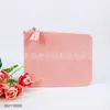 Bolsa Envelope de PU com Cantos Arredondados, Bolsa de Maquiagem de PU com Padrão Cruzado, Mini Bolsa de Maquiagem, Bolsa de Maquiagem de PU com Logotipo Personalizado