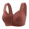 Sujetador de algodón de nuevo estilo para mujeres de mediana edad y mayores con hebilla frontal, copa fija sin aro de acero, ropa interior deportiva para madres.