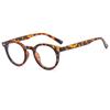 Gafas antiazules de moda coreana, modernas, personalizadas, retro, pequeñas, redondas, planas, populares para la universidad.