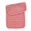 Amazon Muselina Gasa Paño para Eructar Transfronterizo Más Vendido Algodón Puro Seis Capas Color Sólido Toalla de Gasa para Bebé Toalla para Babas