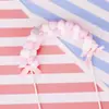 Decoración Pastel Horneado Nuevo Estilo Ins Banquete Bebé Pastel Luna Llena Bola de Pelo Arco Decoración Tarjeta Pastel Enchufe
