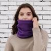 Bufanda para exteriores de doble capa, conjunto de cuello cálido para hombre y mujer, gorro multifuncional de invierno, bufanda de forro polar, gorro deportivo a prueba de viento de doble capa