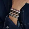 Nuevo brazalete de cuentas de vidrio de colores apilado multicapa de verano bohemio para playa transfronterizo de Amazon