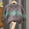 Suéter para Niños 2023 Nuevo Pulóver Coreano Top Otoño e Invierno Suéter Grande para Niños Top para Bebé
