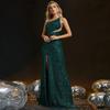 Vestido de Noche Femenino Elegante Socialité Fiesta Banquete Lujo Ligero Alta Gama Hombro Fiesta Boda Cola de Pescado Vestido Largo