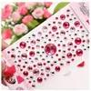 Pegatinas Hechas a Mano para Niños, Pegatinas de Diamantes, Pegatinas Brillantes de Diamantes, Pegatinas de Acrílico de Cristal, Pegatinas Educativas, Pegatinas de Corazón, Estéreo
