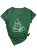 Camiseta de Verano Talla Grande 100 kg Extra Grande con Cuello en V y Manga Corta para Mujer, Corte Holgado, Nuevo Estilo 2026, Top Sencillo con Estampado de Letras