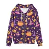 Abrigo de Otoño e Invierno para Hombre Estación Independiente de Amazon Sudadera con Capucha y Cremallera de Moda con Personalidad de Fantasma de Halloween