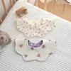 Babador para Bebê Gaze de Algodão Puro Classe A Babador de Algodão Puro Pétala Macio Respirável Toalha de Baba para Recém-Nascido Venda por Atacado